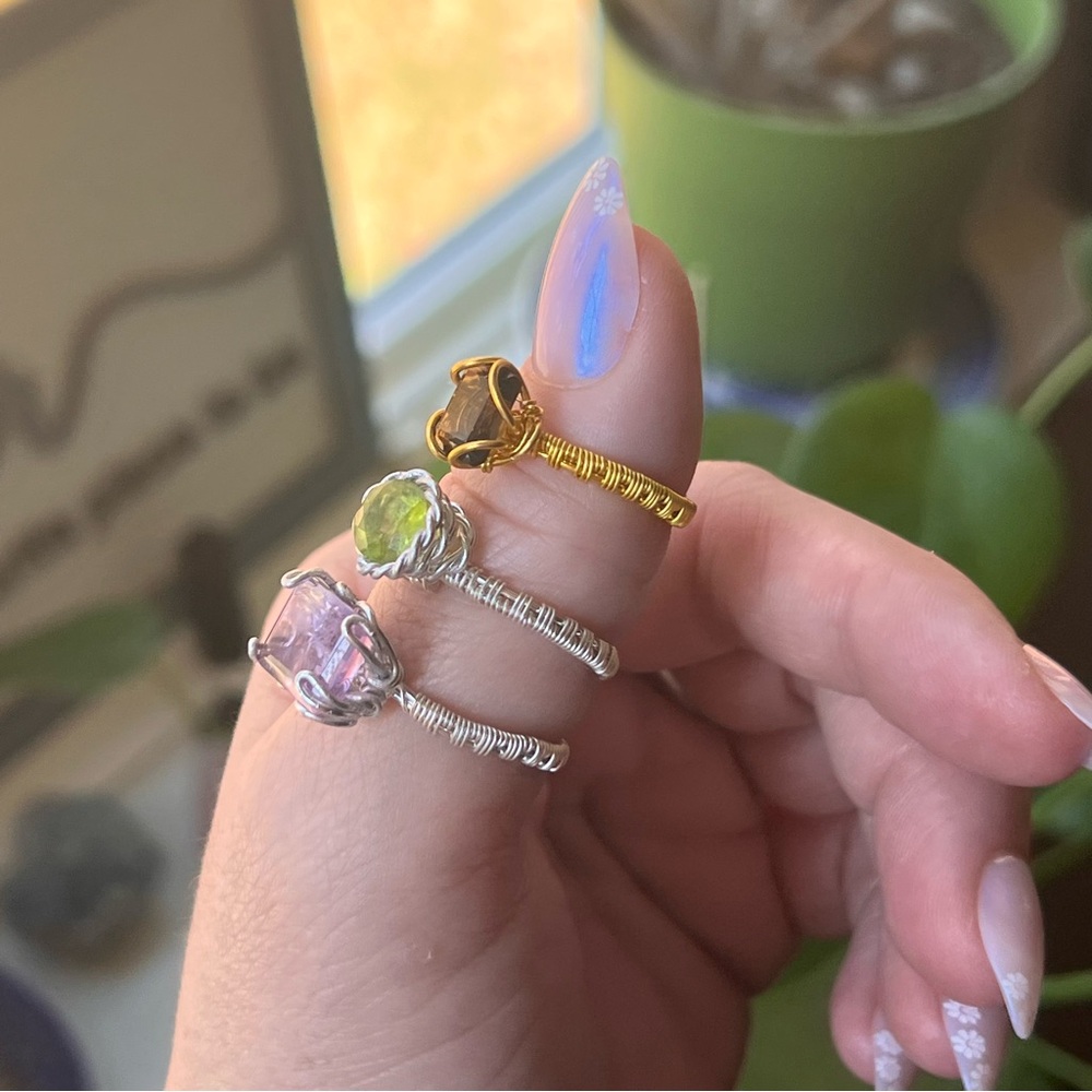 ✨New✨ Fancy Detailed Wire Wrapped Custom Rings - Picture 4 of 17